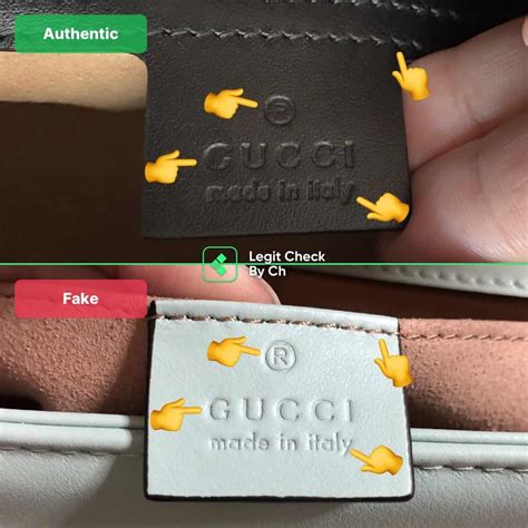 fake gucci marmont vs real|how to check gucci marmont bag.